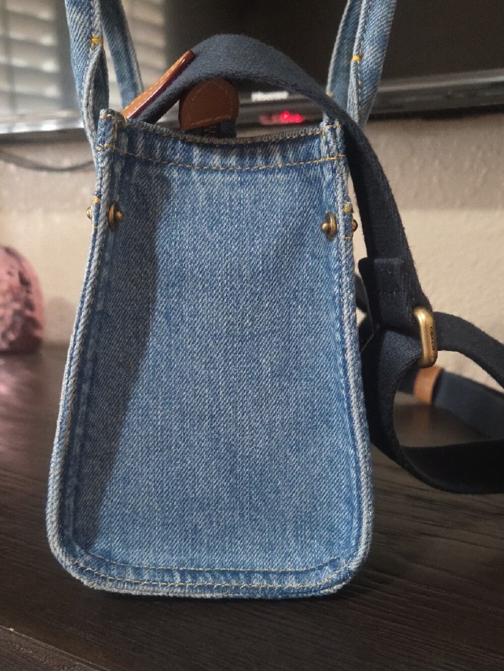 Coach Denim Mini Cargo Tote in Blue Indigo - Picture 2 of 7